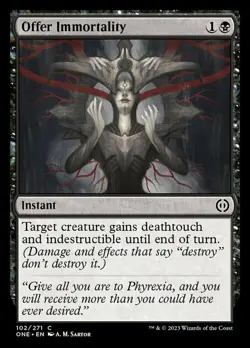 Offer Immortality - Foil Light Play, English Magic the Gathering MTG Phyrexia: A - Image 1