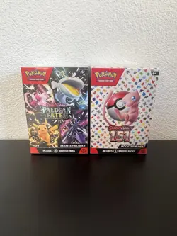Factory Sealed Pokemon TCG Scarlet & Violet: 151 & Paldean Fates Booster Bundle - Image 1