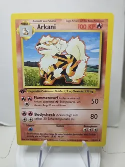 Arcanine Pokemon German Base Set 1st Edition (ARKANI) #23 NM - Image 1