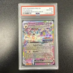 2025 POKEMON PRE EN-PRISMATIC EVOLUTIONS #041 SYLVEON EX PSA 10 JY - Image 1