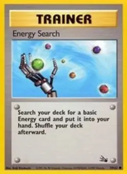 2x Energy Search (#59/62) - 1st Edition OS - Fossil MP Pokemon - Image 1