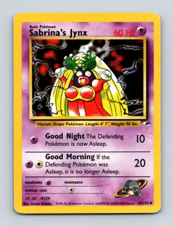 Sabrina's Jynx 059/132 Uncommon Gym Heroes NM/LP Pokemon - Image 1