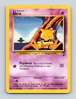 Abra 065/130 Common Base Set 2 NM/LP Pokemon - Image 1