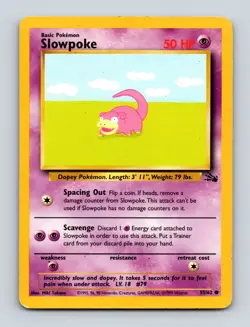 Slowpoke 55/62 Common Fossil NM/LP Pokemon - Image 1