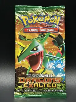 Pokemon Black & White Dragons Exalted Sealed Booster Pack (Rayquaza art work) - Image 1