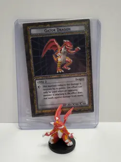 Yu-Gi-Oh Dungeon Dice Monsters - Figure & Card - Gator Dragon - Image 1
