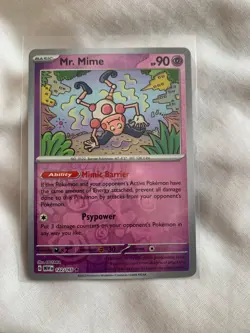 Pokemon Card Mr. Mime Scarlet & Violet 151 Reverse Holo Rare 122/165 Near Mint - Image 1