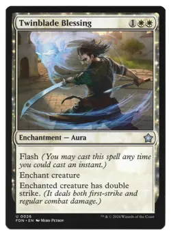 MTG Twinblade Blessing | #26 Foundations | English - Image 1