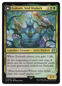 MTG Exdeath, Void Warlock // Neo Exdeath, Dimension's End | #220 FIN | English - Image 1