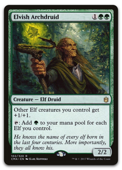 mtg magic Elvish Archdruid ENGLISH Archidruide elfe commander anthology - Image 1