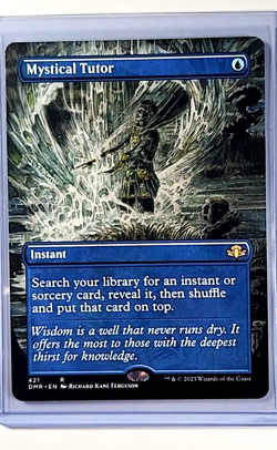2023 MTG Magic the Gathering Dominaria Remastered Borderless #421 Mystical Tutor - Image 1