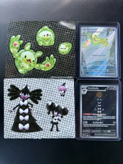 Pokemon Tech Sticker Promo Set Gothitelle 211 Reuniclus 212 WhiteFlare BlackBolt - Image 1