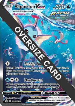 Pokemon TCG Vaporeon VMAX SWSH182 ALT ART Jumbo Cards Holo - Image 1