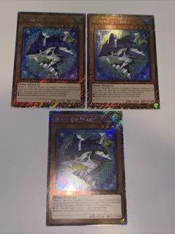 3X Wind-Up Shark 1st Edition Platinum Secret Rare RA04-EN180 Yugioh Playset - Image 2