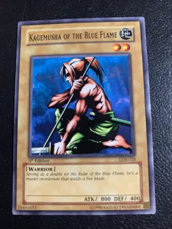 Yugioh Kagemusha of the Blue Flame - 1st Edition - LOB-028 ASIAN ENGLISH - Image 1