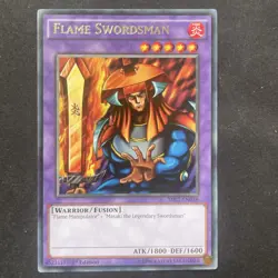 MIL1-EN038 FLAME SWORDSMAN RARE 1ST EDITION YuGiOh CARD - Image 1