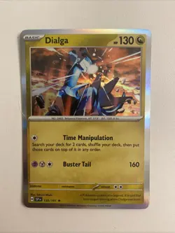 Pokemon TCG Dialga Holo Rare Card 135/191 Surging Sparks English Edition 2024 - Image 1