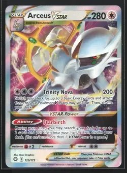 Pokemon Arceus VSTAR 123/172 Brilliant Stars Ultra Rare Holo NM - Image 1