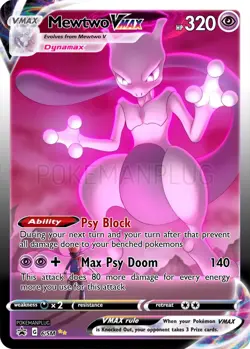 Mewtwo Vmax Non Holo Pokemon Card VMAX EX GX ACG V Star custom - Image 1