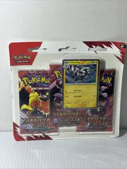 Pokemon Destined Rivals 3 Booster Pack Blister Zebstrika Pokemon - IN HAND - Image 1