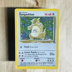 Vintage 1999 Kangaskhan 5/64 Jungle Holo Rare English Pokemon TCG WOTC MP Card - Image 1