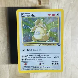 Vintage 1999 Kangaskhan 5/64 Jungle Holo Rare English Pokemon TCG WOTC MP Card - Image 2