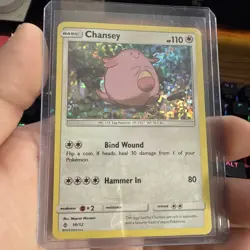 Chansey 10/12 McDonalds 2018 Promo Holo Rare Pokemon Card LP - Image 1