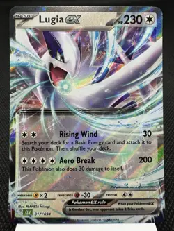 Lugia ex 017/034 - Ultra Rare Holo - CLV Trading Card Classic Pokemon NM - Image 1