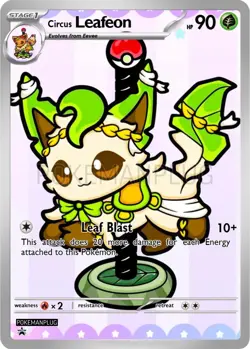 Leafeon Circus Non Holo Pokemon Card VMAX EX GX ACG V Star custom - Image 1