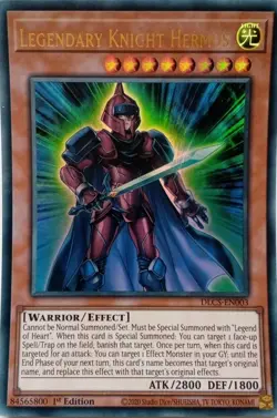 DLCS-EN003 LEGENDARY KNIGHT HERMOS ULTRA RARE 1ST EDITION YuGiOh CARD - Image 1