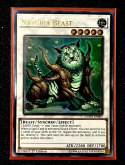 Naturia Beast Ultra Rare 1st Edition Mint Yu-Gi-Oh! Card [DUPO-EN091] - Image 1