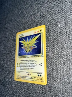 Pokemon TCG Zapdos Holo Rare Card 15/62 Fossil Base Set, Vintage 1999 LP WOTC - Image 3