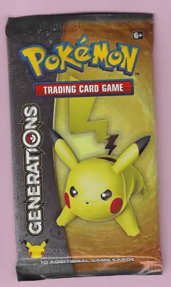 Pokemon "Generations" 10-Card Sealed Booster Pack (Pikachu) X1 - Image 1