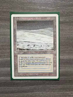 RARE "Tundra" Dual Land Card, LP/NM Magic the Gathering 3ED Revised Edition MTG - Image 2