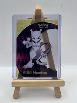 Pokemon Topps #150 Mewtwo PC5 Clear Tv Animation Clear Card 1st Blue Label LP - Image 1