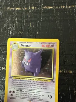 1ST EDITION Pokemon TCG Gengar #5 5/62 NM Holo Card 1999 Fossil - Image 2