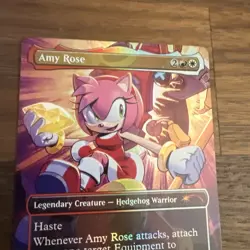 Amy Rose MTG Secret Lair x Sonic the Hedgehog NM (In Hand) FOIL - Image 2