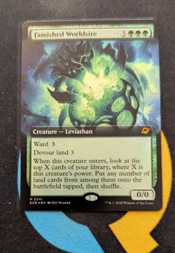 Famished Worldsire Foil Extended Art Mythic Edge of Eternities EOE 341 MTG - Image 1