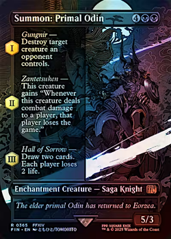 Summon: Primal Odin (Borderless) Final Fantasy Foil - Magic: The Gathering - MTG - Image 1