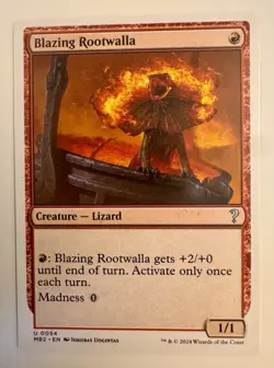 Blazing Rootwalla (White Border) - Mystery Booster 2 (MB2) MTG - NM/M - Image 1