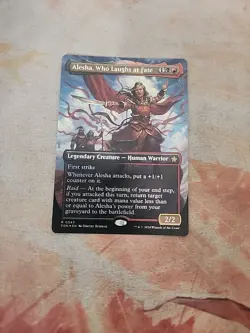 Alesha, Who Laughs At Fate Borderless Foil Foundations MTG NM - Image 1