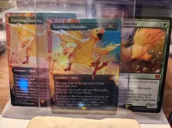 MTG Final Fantasy Lot Of 3 Traveling Chocobo Borderless Foil - Image 1