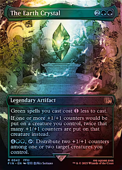The Earth Crystal Borderless Foil R0342 Final Fantasy MTG Magic the Gathering NM - Image 1