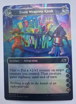 Foam Weapons Kiosk Borderles Foil 2-6 Unfinity UNF MTG Magic The Gathering - Image 1