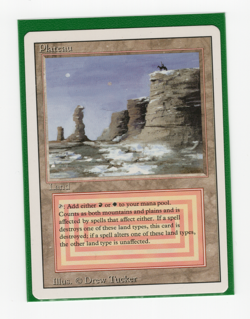 RARE "Plateau" Dual Land Card, LP/NM Magic the Gathering 3ED Revised Edition MTG - Image 1