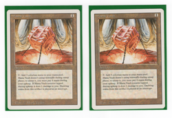 2x RARE Mana Vault Artifact Cards, LP/NM Magic Gathering 3ED Revised Edition MTG - Image 1