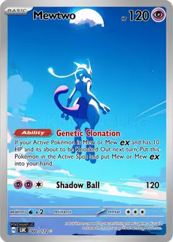 Mewtwo Genetic Non Holo Pokemon Card VMAX EX GX ACG V Star custom - Image 1