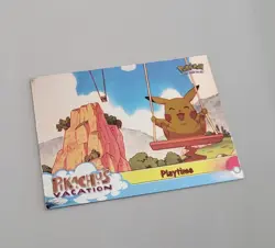 Pokemon Topps Playtime Holo Foil 57 Black Logo Trading Card Pikachu's Vacation - Image 1