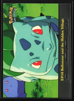 Pokemon Topps TV Animation EP10 Bulbasaur and the Hidden Village Blue Logo - Image 1
