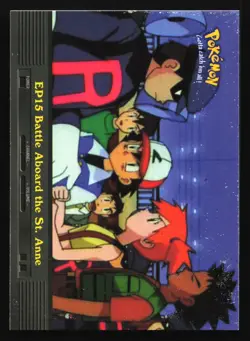 Pokemon Topps TV Animation EP15 Battle Aboard the St. Anne Blue Logo - Image 1